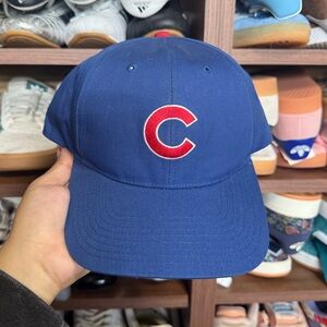 Chicago Cubs Blue Baseball Snapback Cap with Red C Logo